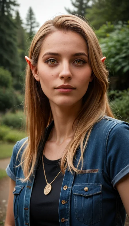 (score_9, score_8_up:1.1), score_7_up, rating_safe, 1girl, a gorgeous high elf mage, altmer, (yellow alien skin, golden alien skin), tall and feminine, magical elf very large yellow eyes, long yellow golden hair, supermodel look with pronounced sharp cheekbones and narrow sharp long chin. (sorceress robes). In colourful magical forest with very tall and large trees. Dynamic and playful pose, <lora:EdobESO_XL_v1.0:0.95>, high elf, skyrim altmer, raw, photo, analog, realistic ,real life