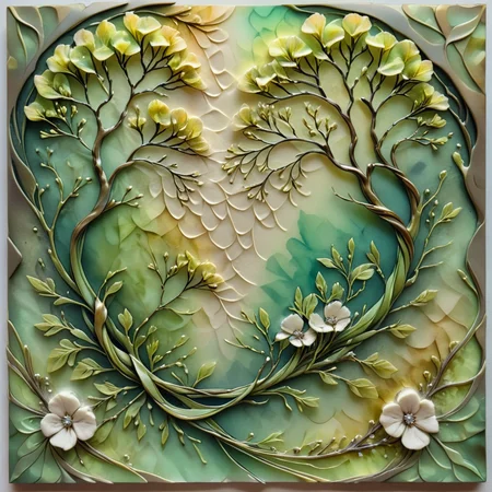male nature print, peninsula, graying, alcohol ink, cotton, art nouveau style, Vignette, spring tones, diamond pattern, modern effect, patina accents, entwined, porous texture, iridescent finish <lora:artfully_ETHEREAL-GEOMETRIC-FLORAL-FUSION:1>,