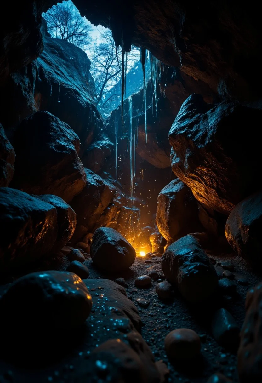 A cave filled with glowworms, their dangling threads forming a starry-night illusion. A single beam of sunlight pierces through a crack, igniting gold flecks in the rock.
, sss, translucent, aidmasoftglow, aidmaGlow, overexposed