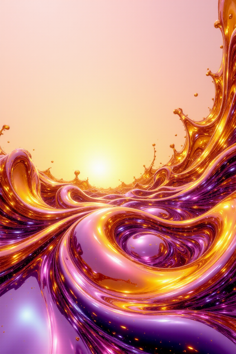 <lora:Vibrantly_Abstract_style:1.0> VibrantlyAbstract style. A fluid glass ribbons smoothly  curve into a glass landscape.