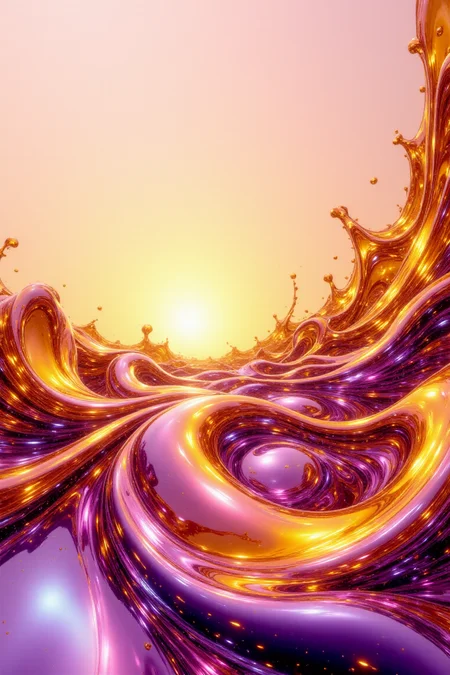 <lora:Vibrantly_Abstract_style:1.0> VibrantlyAbstract style. A fluid glass ribbons smoothly curve into a glass landscape.