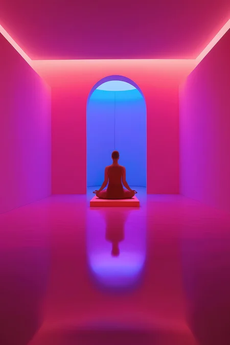 <lora:James Turrell Style:1>James Turrell Style - a representation of yoga and wellness design