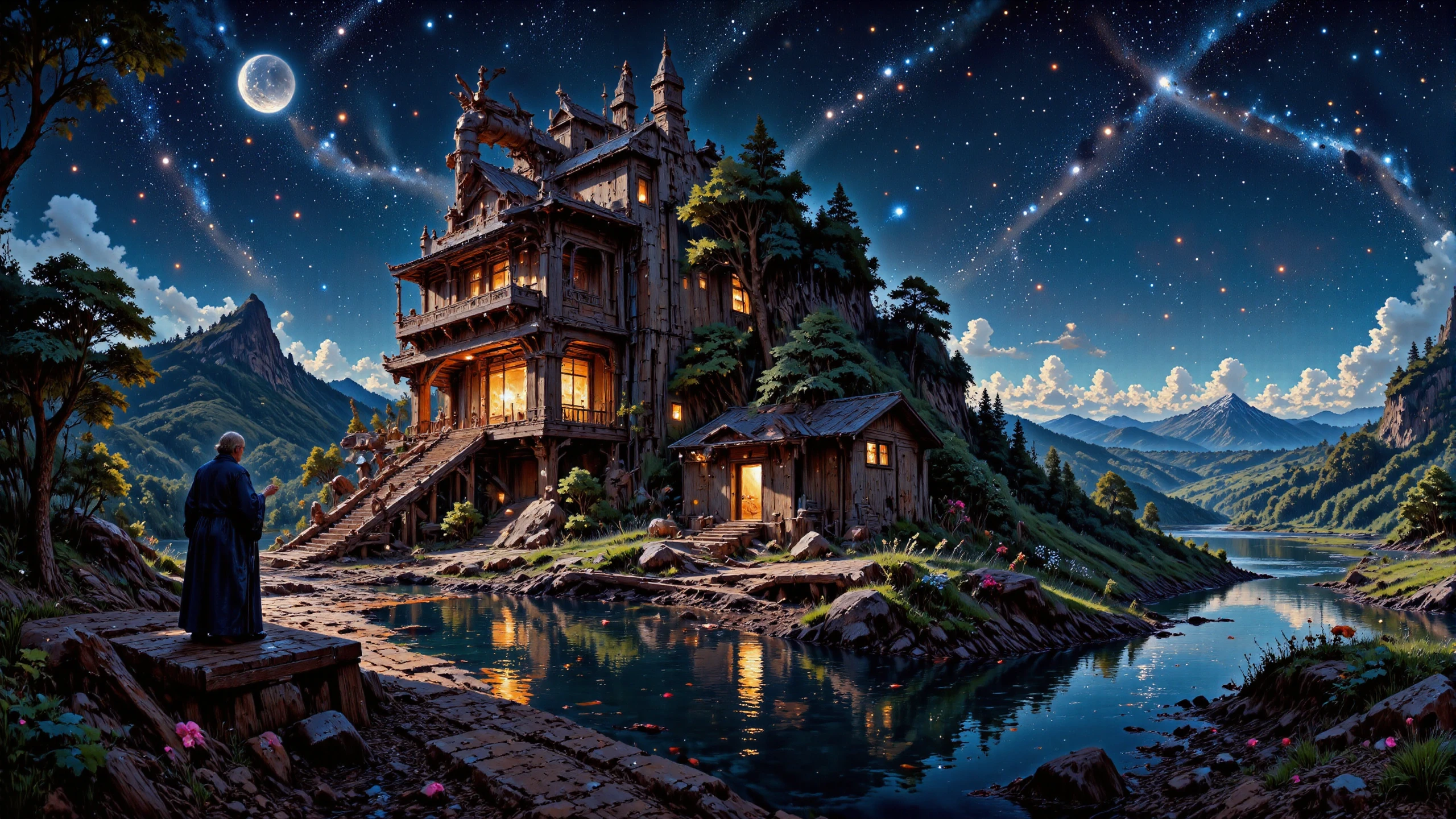 (industrial),  beautiful Surinamese fantasy landscape,  bright luminous starry night, woman, intricate, very detailed, sharp, colorful, <lora:Hand v2:1> <lora:Anti-Blur:1> <lora:Insane Detail Slider:0.5>   <lora:Flux.1_Turbo_Detailer:0.6> <lora:flux-photo-transparent_Alpha_1.0:0.8> <lora:flux.1_lora_flyway_Epic-detail_v2:0.6> <lora:Painterly01b_CE_FLUX_AIT:0.8> pntrlyCE_style, <lora:VividlySurreal:0.8>  <lora:FluxMythP0rtr4itStyle:0.8> mythp0rt