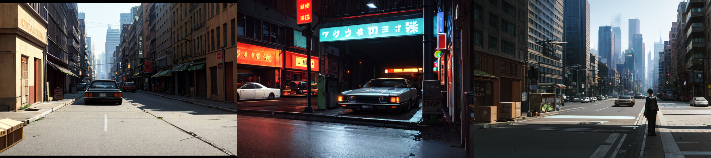 highly insanely detailed, masterpiece, top quality, best quality, highres, 4k, 8k, RAW photo, (very aesthetic, beautiful and aesthetic), bebop cityscape, buildings, radiator, ait conditioning, cardboard box, trash, street, car, <lora:bebopv01:0.5>, 
__lazy-wildcards/dataset/background-color__âââ