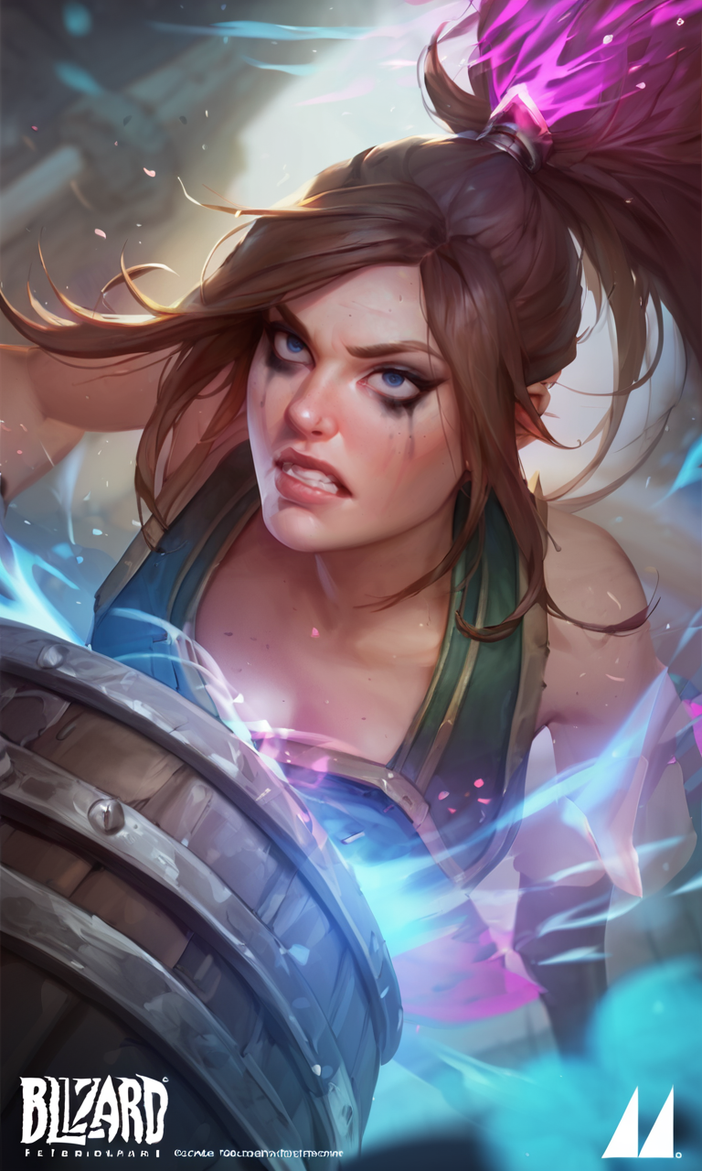 score_9, score_8_up, score_7_up, BREAK, soure_safe, close-up, magic, sorceress, ruined makeup, yell, (very angry:1.1), casting spell, action, (epic:1.3), (Barrel distortion:1.1), depth of field, hearthstonestyle, trending on artstation, Deviantart <lora:HearthStoneStyle_v1:0.8>