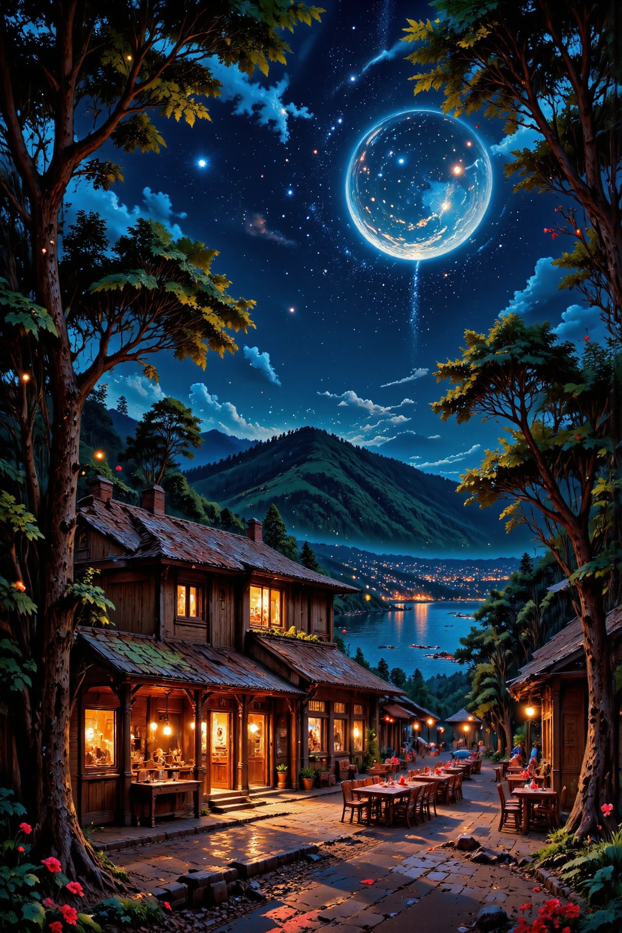 (cafeteria:1.3),  beautiful (Congolese (DRC)) fantasy landscape,  bright luminous starry night, woman, intricate, very detailed, sharp, colorful, <lora:Hand v2:1> <lora:Anti-Blur:1> <lora:Insane Detail Slider:0.5>   <lora:Flux.1_Turbo_Detailer:0.6> <lora:flux-photo-transparent_Alpha_1.0:0.8> <lora:flux.1_lora_flyway_Epic-detail_v2:0.6> <lora:Painterly01b_CE_FLUX_AIT:0.8> pntrlyCE_style, <lora:VividlySurreal:0.8>, <lora:FluxMythP0rtr4itStyle:0.8> mythp0rt