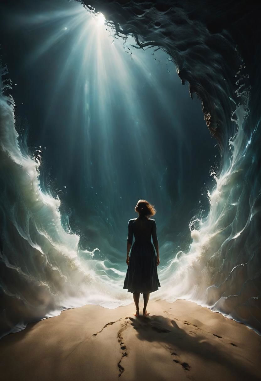 Imagine a captivating dark masterpiece: a person, immersed in a surreal realm, endeavors to crawl out from a mesmerizing wall pulsating with motion vibes. Convey the intense atmosphere, with shadows playing against the undulating waves of energy. Dive into the details of the person's struggle against the ethereal force, capturing the tension and determination in each movement. Craft a narrative that explores the fusion of the tangible and the abstract, painting a vivid picture of this evocative scene where the individual grapples with the relentless and dynamic forces of motion vibes within a dark and mesmerizing backdrop.
very detailed, hd, RAW photograph, masterpiece, top quality, best quality, official art,highest detailed, atmospheric lighting, cinematic composition, complex multiple subjects, 4k HDR, vibrant, highly detailed, Leica Q2 with Summilux 35mm f/1.2 ASPH, Ultra High Resolution, wallpaper, 8K, Rich texture details, hyper detailed, detailed eyes, detailed background, dramatic angle, epic composition, high quality , (8k, RAW photo, highest quality), hyperrealistic,