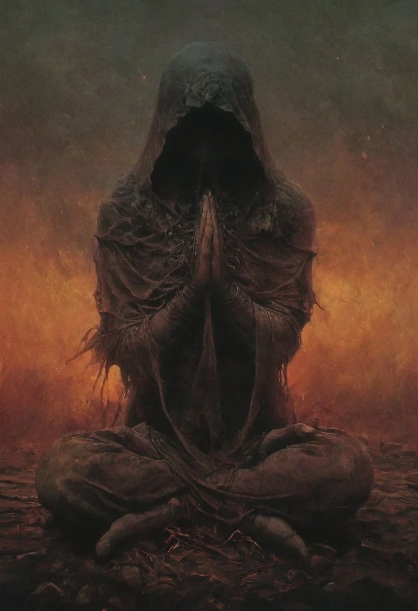 Capturing serenity amidst boundless solitude: a powerful image of a buxom feudal ninja, draped in flowing feudal garb, large sedge-hat, meditating in lotus position upon an endless, sunless expanse. As she hovers, an aura emanates from her, growing in intensity as it extends beyond her Till it explodes in the far, reminiscent of expanding ripples of sound. The neon hues of her aura paint the air, a vivid testament to her inner strength and focus.
creating a hyperpunk scene with desaturated translucent DARK Red and beige details, colorful (polaroid:0.7) with vibrant colors, (vacations, high resolution:1.3), (small, selective focus, european film:1.2), (sexual advance:1.1), ,end of hopes ,silence, extremely detailed,dark,sad, easynegative, digital artwork by Beksinski, extremely detailed, dark, chiaroscuro, low-key,in the style of Kelly Slater ,style by Kelly Slater,closeup,digital artwork by Beksinski, style of Kelly Slate