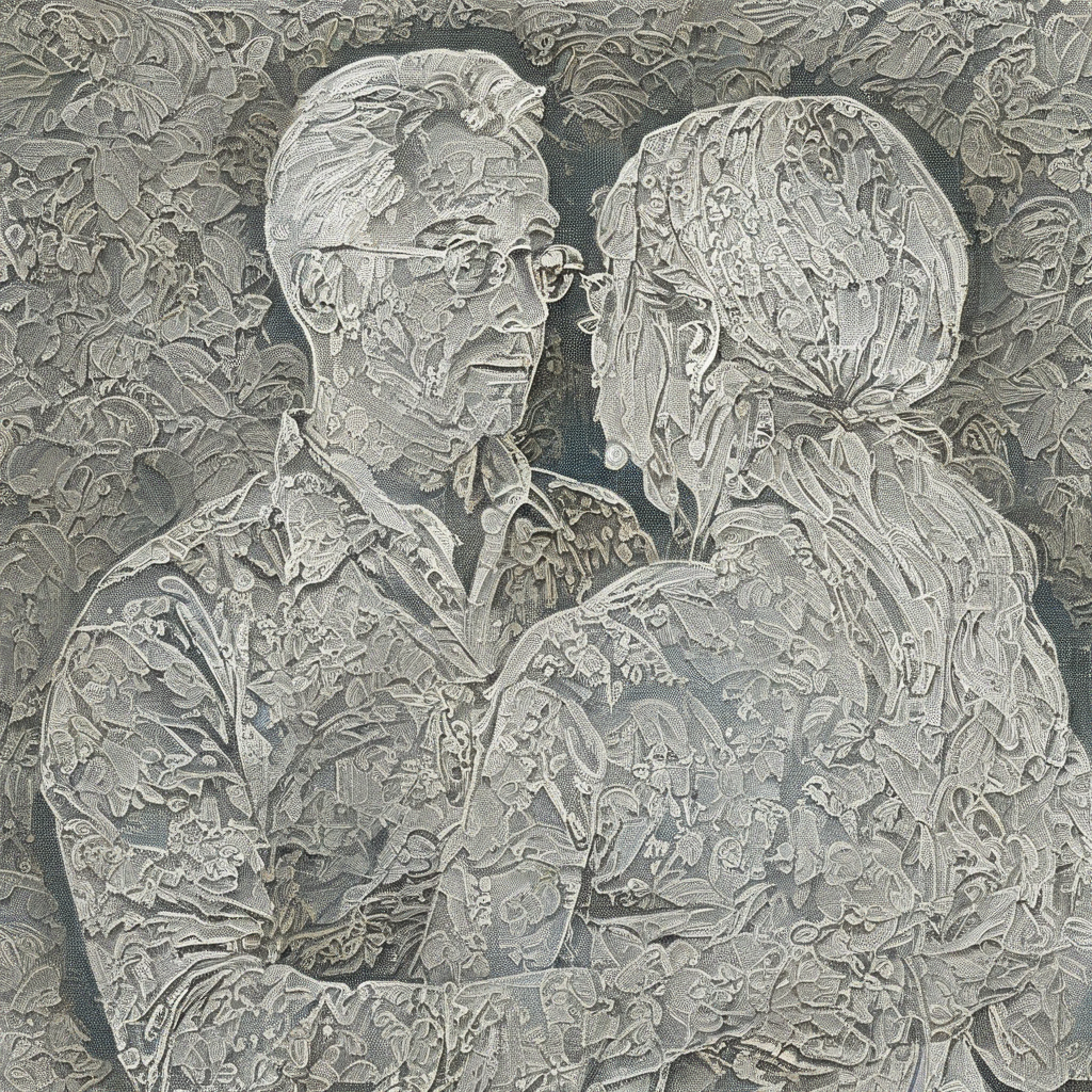 <lora:SDXL_lace_drawing_Sa_May_V3:1>   lace drawing,  a man with woman
