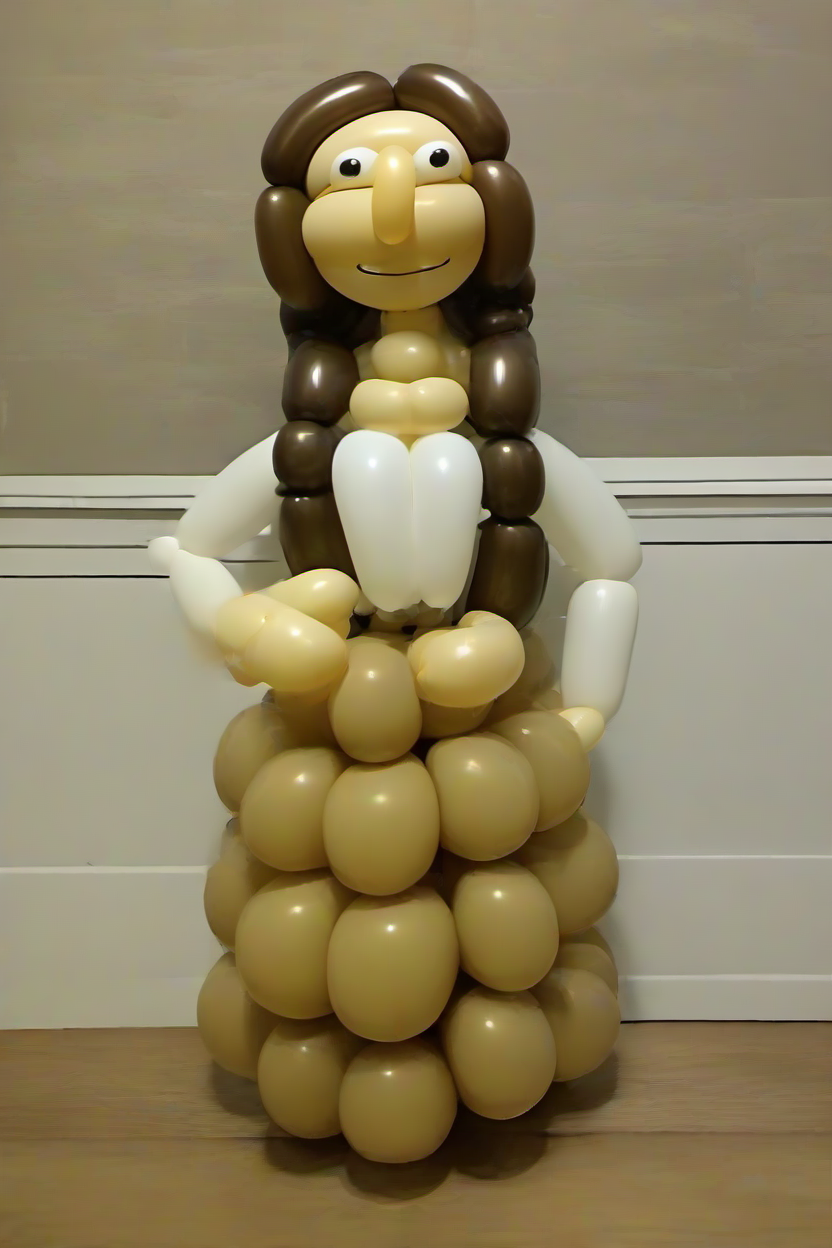 <lora:PE_BalloonStyle:0.8> PEBalloonStyle,
Balloon Sculpture of Mona Lisa