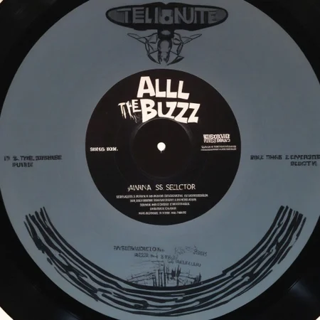 (two tone 7" record:1.3), record is called "ALL THE BUZZ", black and white, punk, ska, 2tone, specials record, ska selector, check pattern