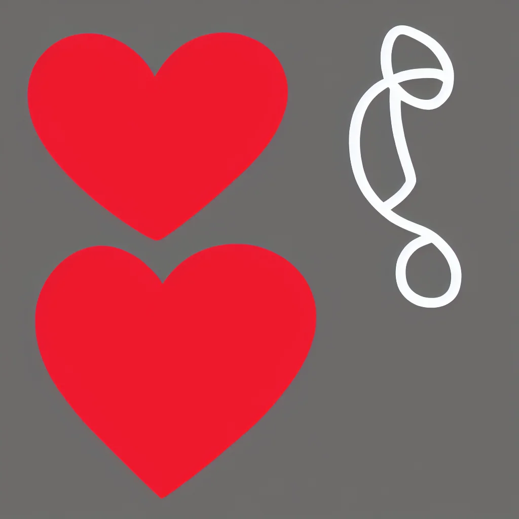 A red heart flat