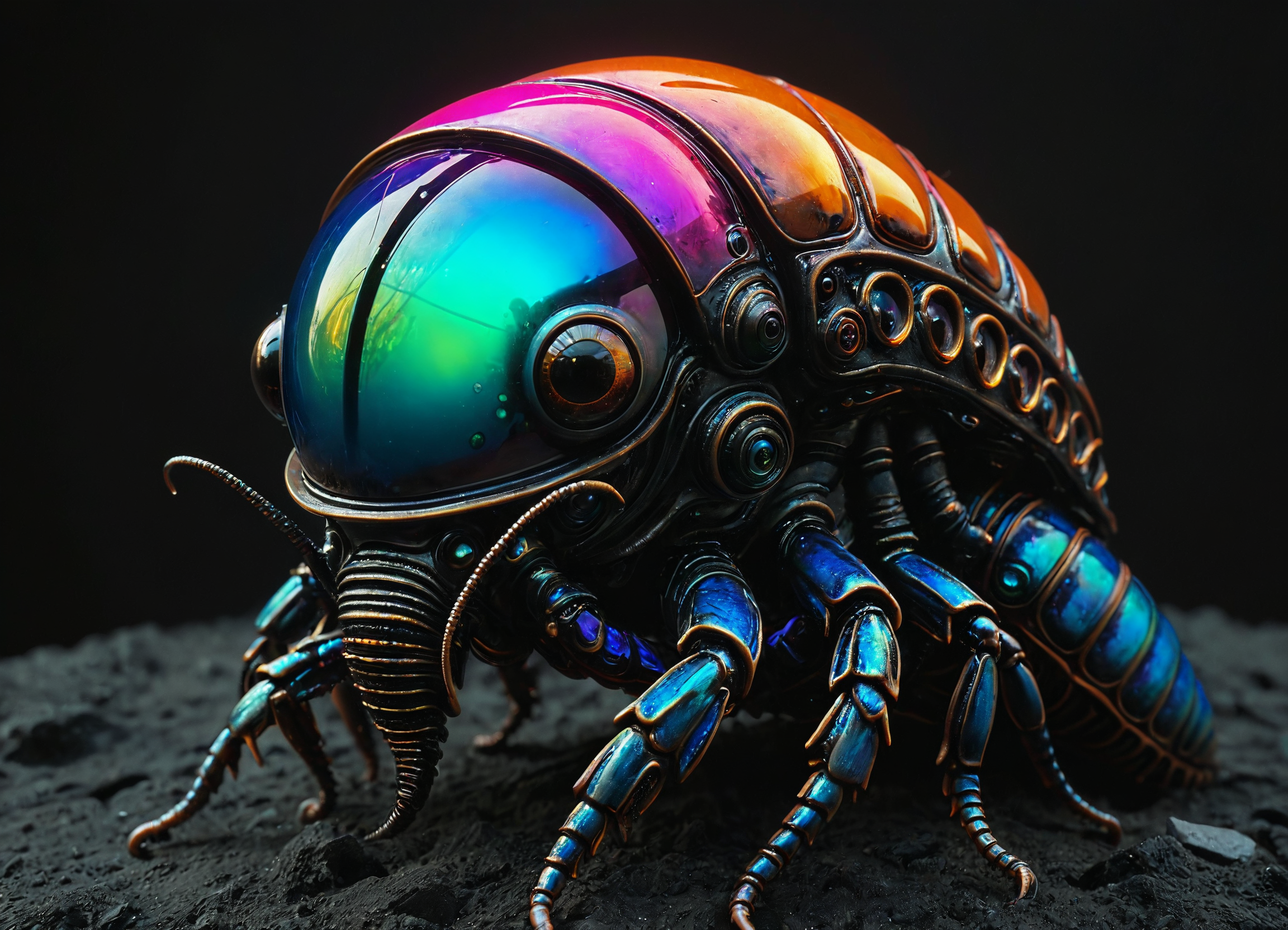 Ombre color scheme of neon blue, neon pink, neon yellow, neon green, neon orange, cinematic photo cinematic photo big eyed alien, Tentacle  cicada  dark gray and bronze, online sculpture, naoto hattori, jeremy lipking, dark sky-blue and orange neon glitch, subsurface scattering, Photorealistic, Hyperrealistic, analog style, realistic, film photography, soft lighting, heavy shadow, 35mm photograph, film, professional, 4k, highly detailed  <lora:GigerRainbowXL:0.49> g1h3r, <lora:linquivera:0.38> linquivera, liiv1 <lora:Melting_world:0.36> <lora:envyStarlight_v10:0.8> <lora:fx-monsters-XL:0.36>,, subsurface scattering, Photorealistic, Hyperrealistic, analog style, realistic, film photography, soft lighting, heavy shadow, 35mm photograph, film, professional, 4k, highly detailed