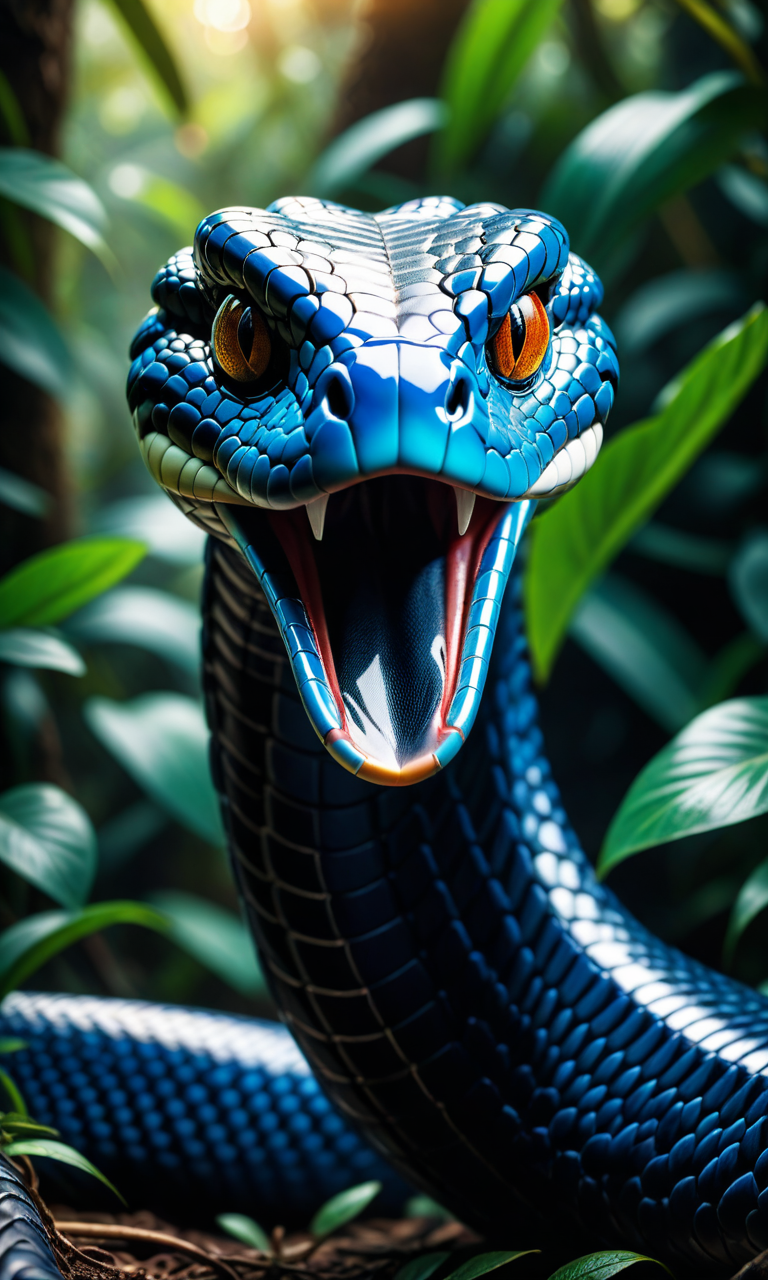 A Cobra in the wild, Breathtaking, 8k resolution, extremely detailed, beautiful, establishing shot, artistic, hyperrealistic, ultra realistic render, extremely fine details, like-like render, cinematic lighting, dramatic lighting, masterpiece, light brazen, extremely detailed and beautiful face, 150mm, HDR10 <lora:Fast:0.69>