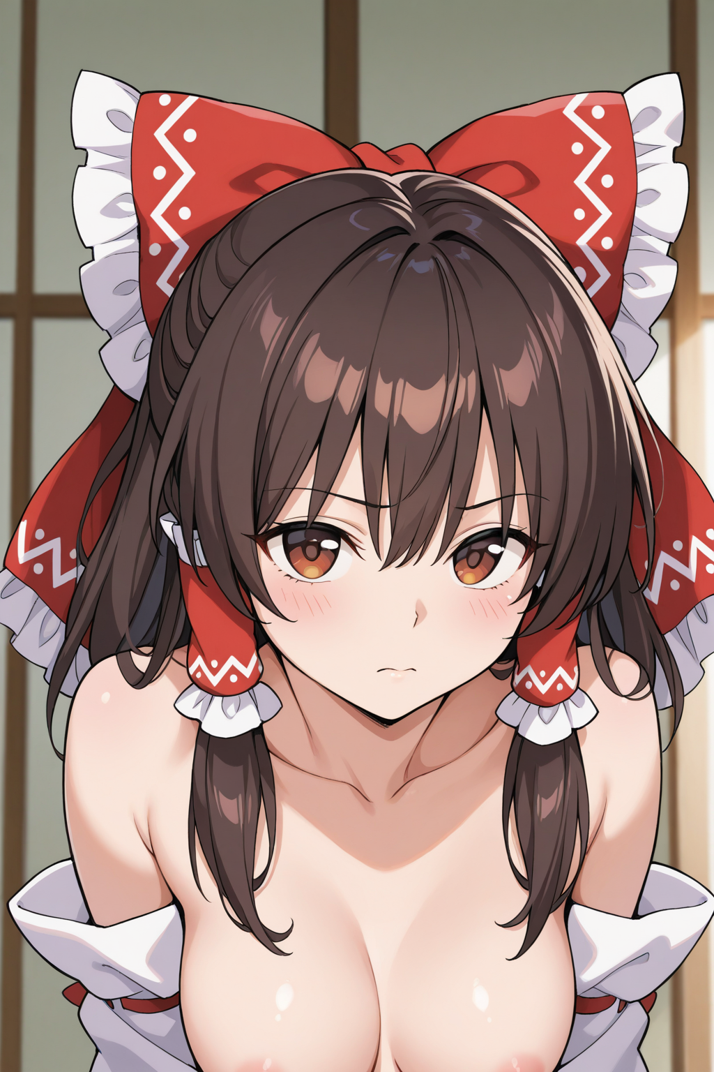 1girl, hakurei reimu, <lora:TLR_Style:1>, tlr-style, masterpiece, best quality