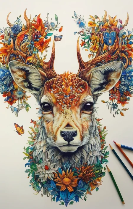 masterpiece,best quality,<lora:tbh237-sdxl:0.8>,illustration,style of  Johanna Basford animals