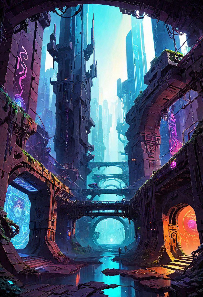 ASCIIshadowrun_party, cyberpunk, high-tech lowlife, netrunner, stylized, shadowrun_surface