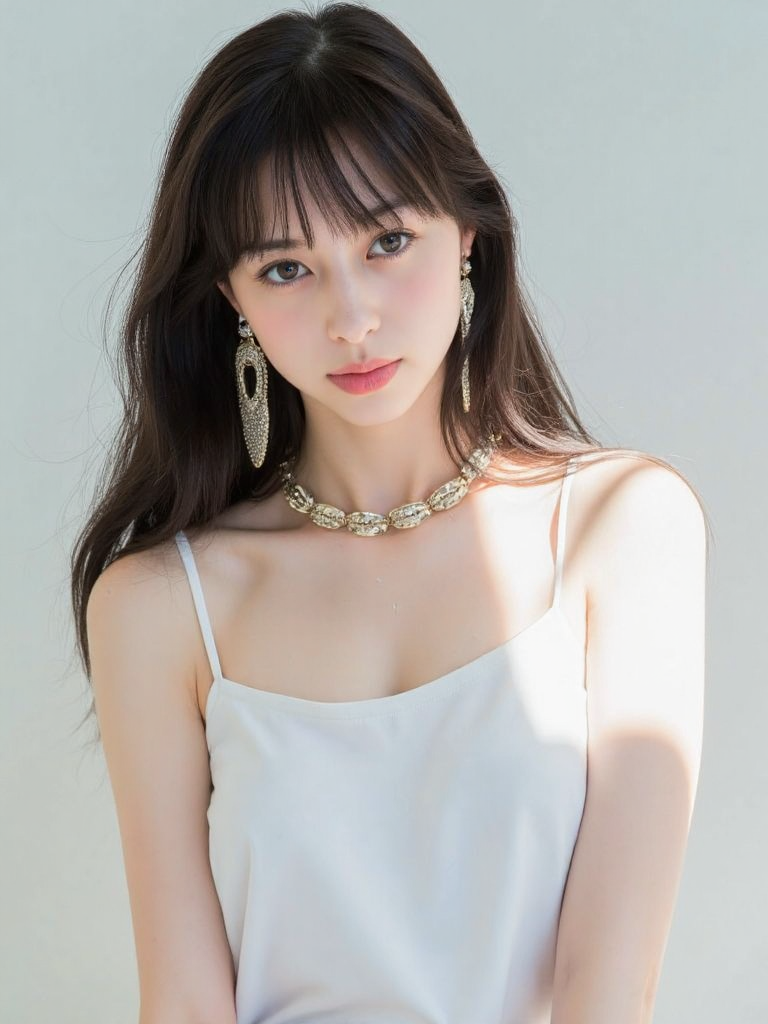 There are wonderful studio lights and various reflections,
18yo beautiful cute girl with blushing and female orgasm.skin naturally showing the texture of blood vessels and detailed pale skin,
--,
<lora:Nakajo_Ayami_f1:1>,she is Nakajo Ayami,
(Silk_cami_top:1.5),(Flowy_maxi_skirt:1.4),(Statement_earrings:1.3), She was in a bright spring day, with Japan's Mount Fuji reflected in the lake, the waves reflecting the sunlight to form light spots, which were also reflected on her face, the cherry blossoms were in bloom but the atmosphere was a bit lascivious and erotic, because she was preparing to perform in an adult film, the scene was a bit surreal.,#æåªå¯å£«å±±