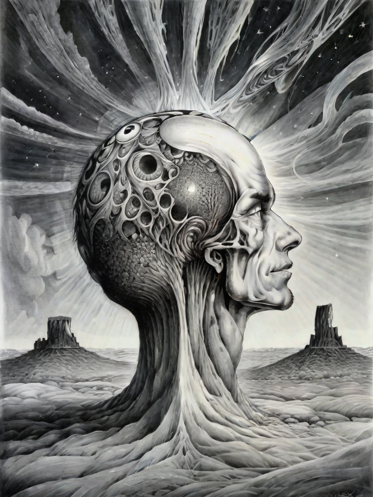 <lora:sur-mono_XL:1>, sur-mono_XL, monochrome, line sketch, surrealistic, in the style of Raoof Haghighi
