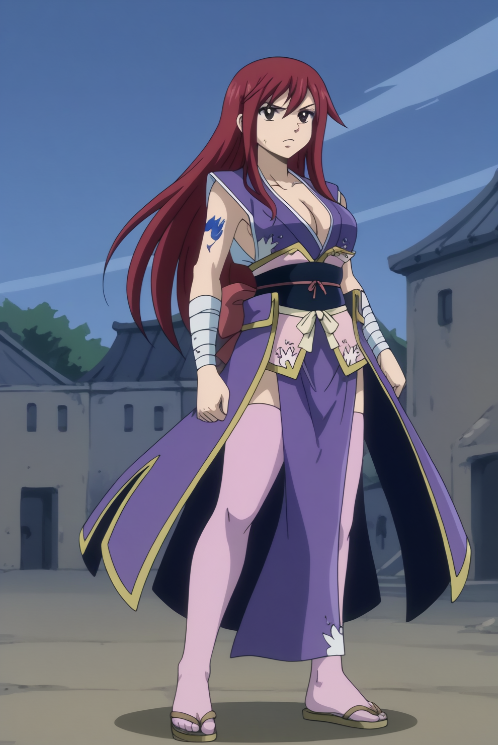 Erza Scarlet, robe of yuen <lora:Commission_Fairy_tail-Erza_Scarlet-PDXL:0.8>