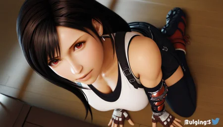 safe, masterpiece, very aesthetic, 3d, photorealism, realistic, bulgingsenpai, 1girl, tifa lockhart, high-angle view, kneeling, dramatic lighting
<lora:3DStyle_NAIXL_v20:0.8>