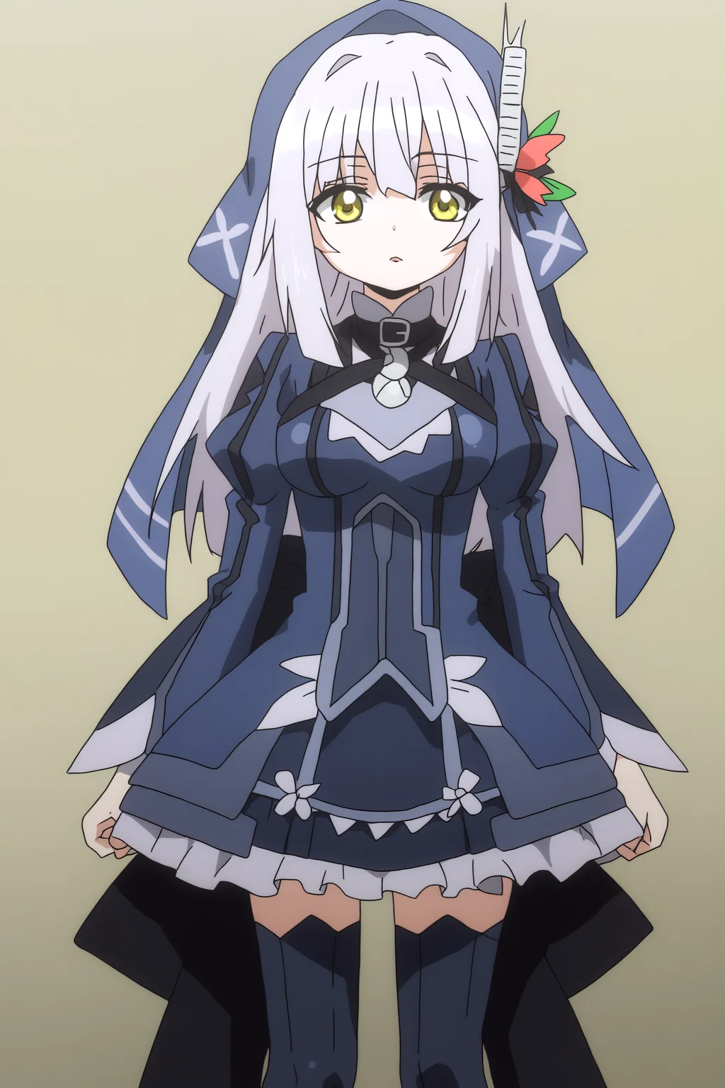 solo, anime coloring, ryuzu, Main outfit <lora:Clockwork_Planet-RyuZU-PDXL:0.8>