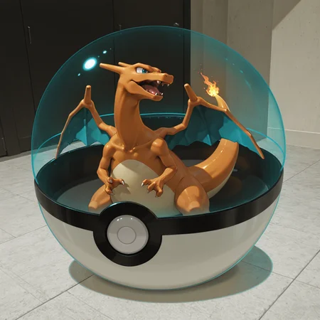 masterpiece, best quality, amazing quality, <lora:Inside_pokeball_buns_v2:0.7> 1ns1d3pok3ballv2, inside pokeball, no humans, Charizard, masterpiece, best quality, amazing quality