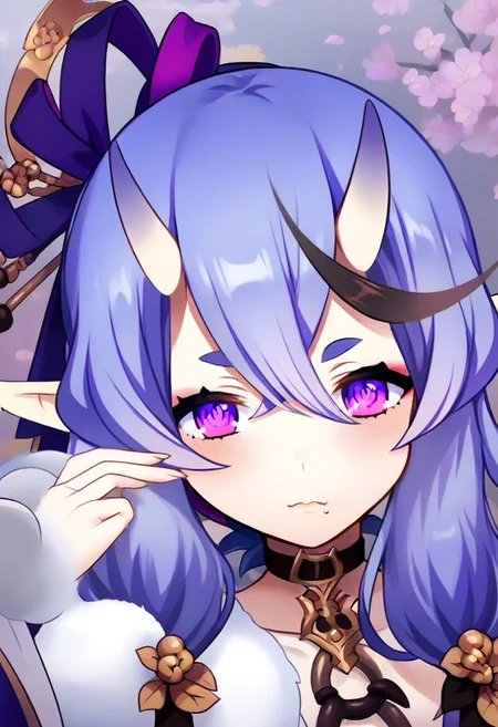 detailed background, posing, shiny skin, <lora:rindou.il:1>, rindou, purple eyes,