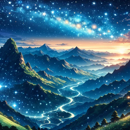 <lora:Starry_Morph:1> starry_morph landscape, (anime, masterpiece, intricate:1.3), (best quality, hires textures, high detail:1.2), (4k),(incredibly detailed:1.4),UHD, 8K, ultra detailed