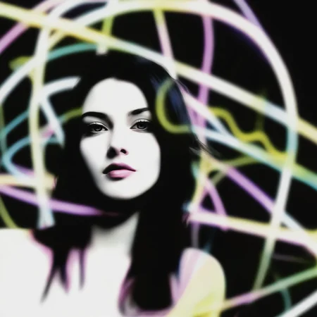 electricity, woman, circle, hair