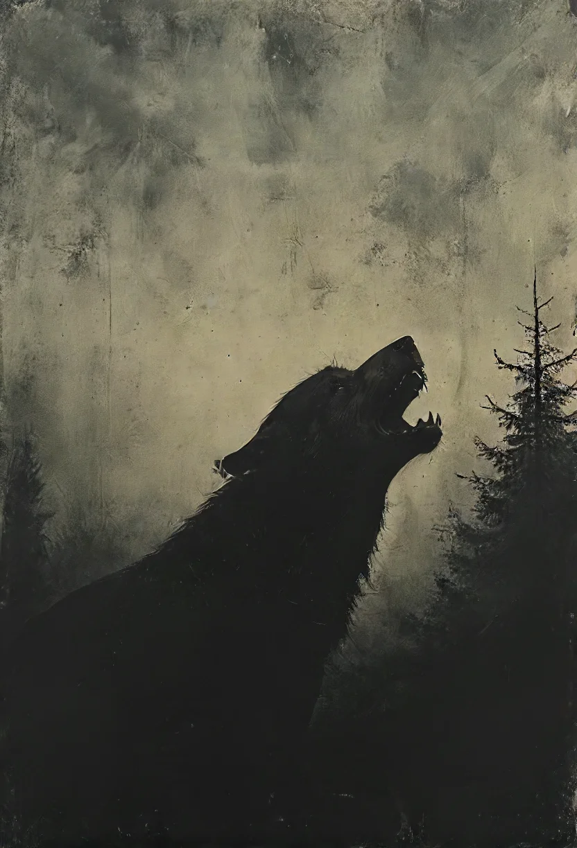 serenade of a (lonely:1.1) crying smiling wolf quivering under a cold blanked mourning a fallen friend, beautiful melancholic (solo:1.1) concert, depressive tears of silver, (sad:1.3) lines of a mountain mirror, (howling:1.3) at a sky beyond, moon, bittersweet faithful night, <lora:- SDXL - vanta-black_contrast_V3.0:0.8> <lora:Moody__Time:0.7>, <lora:Desolation:0.5>