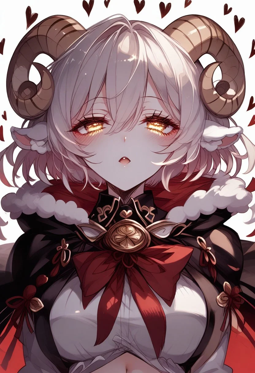 source_anime, detailed eyes, dynamic angle, dynamic pose, random emotion,
expressiveh,
detail backround, 
BREAK 
sharp style, back lighting, dynamic angle, red_dark_light,
random pose, random emotion,
upper body, navel,
 BREAK
(Masterpiece), (expressive eyes), 1girl, eyes wide open,
Weresheep, wool, wool hair, segmented horns, ram horns, kneehigh fur, hooves, ready for a kiss face,
pinup pose, sexy, erotic,
(score_9, score_8_up, score_7_up),
<lora:MGE_V5.0:1.2>
BREAK
detailed eyes,