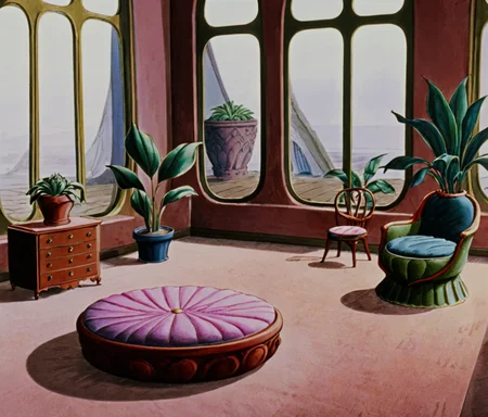 masterpiece,high resolution,8k,
fantasticplanet,no humans,bedroom,bed,furniture,chair,windows,pot,plant
,<lora:fantasticplanet-xl:0.8>,