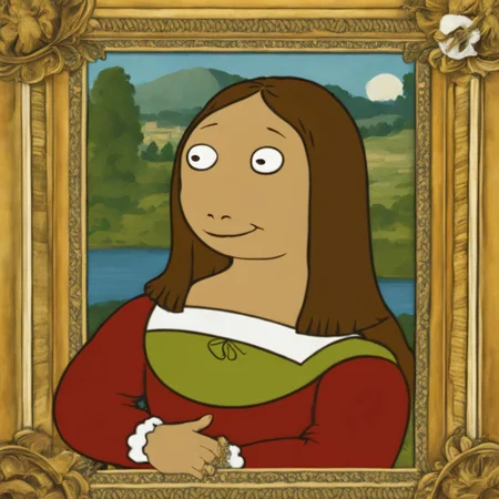 the mona lisa by leonardo da vinci ArthurShow <lora:SDXL-ArthurShow-Lora:1>, Very detailed, clean, high quality, sharp image