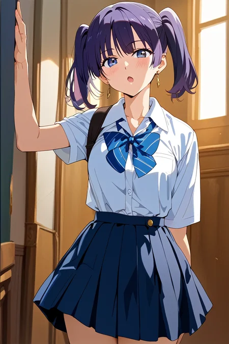 1girl,standing,school uniform
megami magazine anime screencap 2d kawaii beautiful shadow,beautiful light
(score_9,score_8_up,score_7_up), rating_explicit, best quality, masterpiece, 2k,
,<lora:DetailedEyes_V3:0.8>