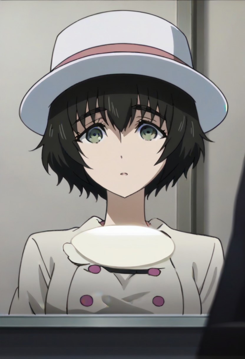 source_anime, official anime artwork, screencap, anime screencap, best quality, <lora:Mayuri_Shiina:1>solo girl, green eyes, thick eyebrows, Mayuri coat, white headwear, ,,,,,,,,,,,,,,,,,anime coloring, anime screencap, 1girl,Solo ,, anime,PUFFY nipple,huge breasts,,,official art, Uncensored ,Unedited ,,,,,,,,,,,,,,