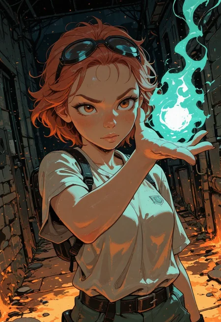 (moriimee:1.2), (incase:0.7), araki_hirohiko_style,
1girl,
masterpiece, best quality, amazing quality,
upper body, clear composition, foreshortening, dramatic, dutch angle,
telekinesis, dynamic pose,