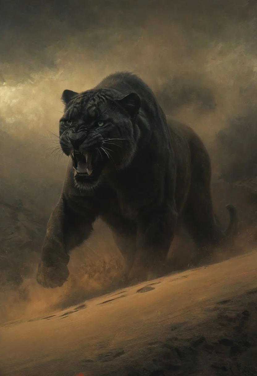  (ivan aivazovsky:0.1), (best quality, high resolution, extreme detail, outstanding composition, masterpiece:1.4), award winning, Gigginox , (aesthetic of conceptual art with volcanic atmosphere:0.5), screen space reflections (ssr), absolute sharpness, f/11, symmetry and balance, distinctive breathtaking magnum with delicate details, (autumn colours:0.1), epic shot, action shot, foggy, moody picture, soft shading, , Panther (vacations, high resolution:1.3), (small, selective focus, european film:1.2), (sexual advance:1.1),in the style of Kelly Slater ,style by Kelly Slater, style of Kelly Slate,art by Jeremy Mann