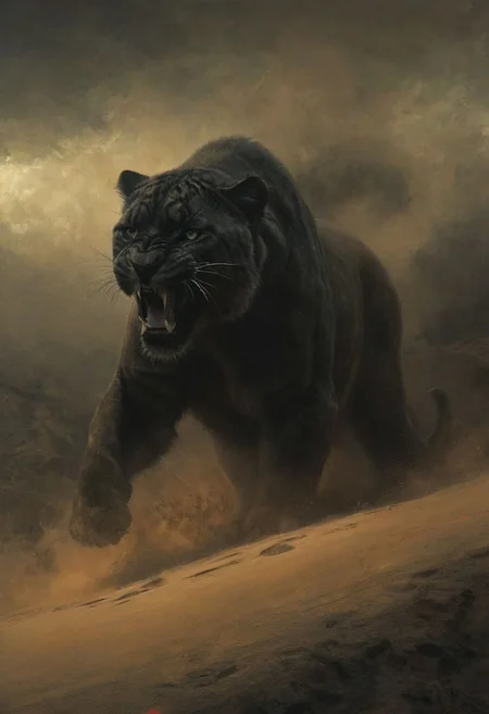  (ivan aivazovsky:0.1), (best quality, high resolution, extreme detail, outstanding composition, masterpiece:1.4), award winning, Gigginox , (aesthetic of conceptual art with volcanic atmosphere:0.5), screen space reflections (ssr), absolute sharpness, f/11, symmetry and balance, distinctive breathtaking magnum with delicate details, (autumn colours:0.1), epic shot, action shot, foggy, moody picture, soft shading, , Panther (vacations, high resolution:1.3), (small, selective focus, european film:1.2), (sexual advance:1.1),in the style of Kelly Slater ,style by Kelly Slater, style of Kelly Slate,art by Jeremy Mann