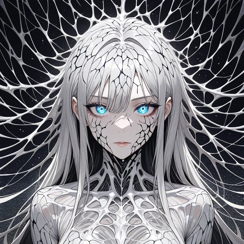 masterpiece, best quality, amazing quality, very aesthetic,
1girl, solo, wearing clothing:(neural vein web, abstract ink branches, smoky organic spread),portrait,
, <lora:textural_art-6-illus:0.8>,