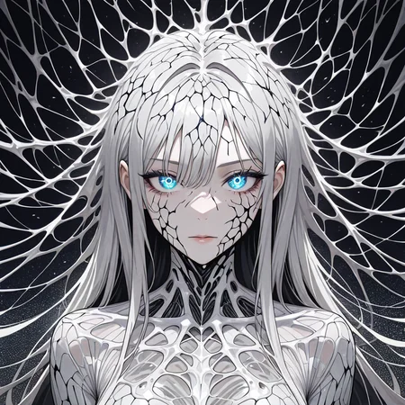masterpiece, best quality, amazing quality, very aesthetic,
1girl, solo, wearing clothing:(neural vein web, abstract ink branches, smoky organic spread),portrait,
, <lora:textural_art-6-illus:0.8>,
