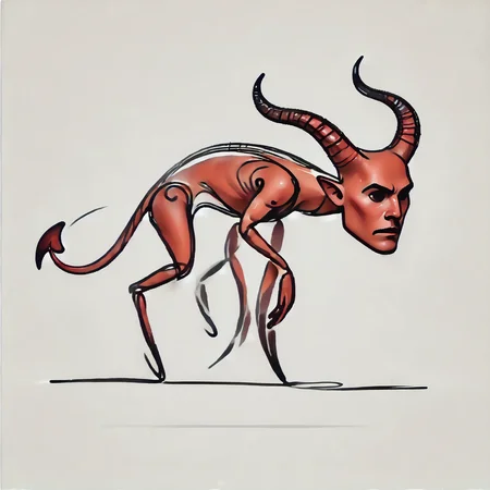 DonM0n3L1n3XL one line drawing, score_9, score_8_up, score_7_up, score_6_up, male devil, embodiment of evil, cunning and charismatic, red skin, devil horns, fantasy, progress,homesteads,cyclonic,urban lifestyle,precision,illusive,still,iridescent,haunting , rating_safe <lora:DonM0n3L1n3XL-pony:1>