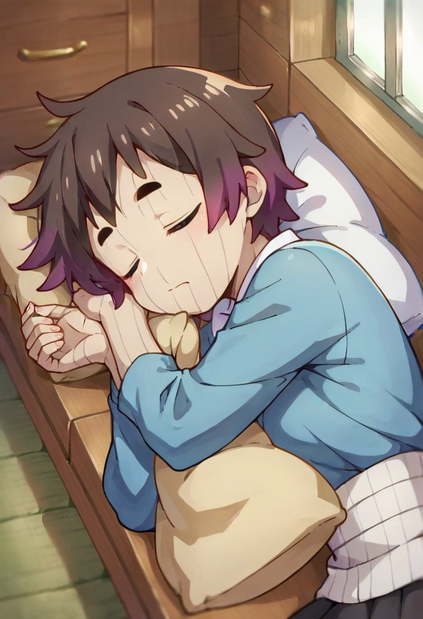 score_9, score_8_up, score_7_up, source_anime, lovenet, closed eyes, sleeping