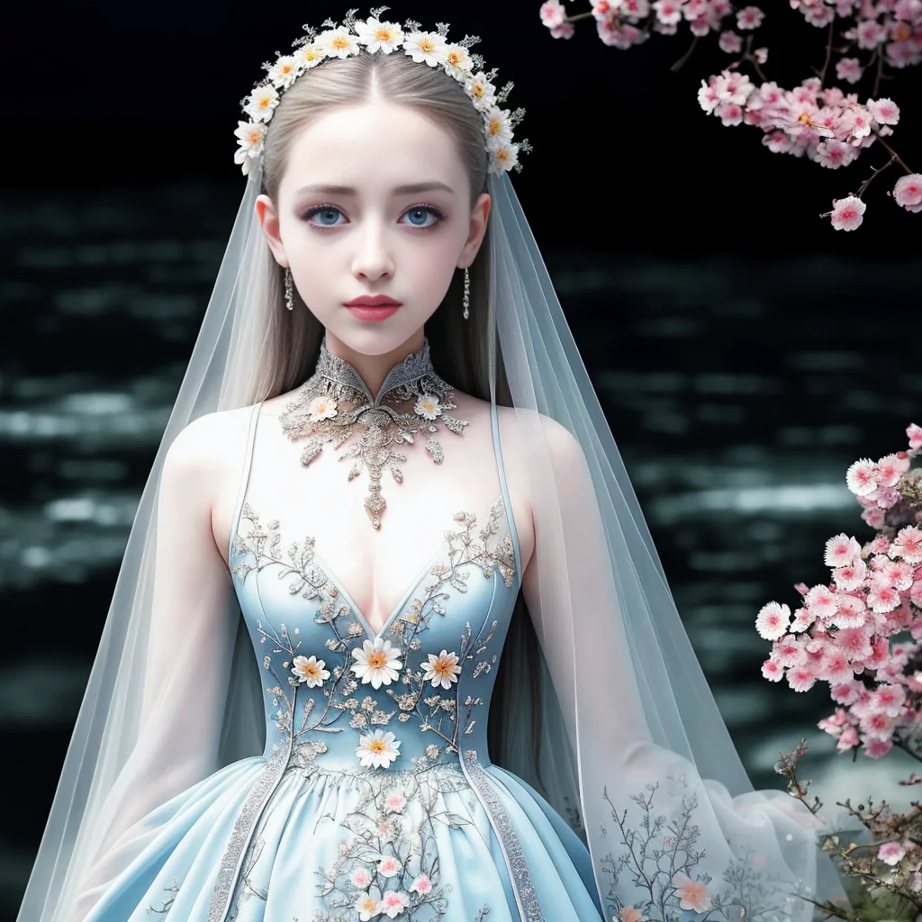 original, (masterpiece), (illustration), (extremely fine and beautiful), (perfect details), (beautiful and clear background:1.25), (depth of field:0.7), (stands aside the river:1.15). (cute:1.3), (detailed beautiful eyes:1.3), (beautiful face:1.3), silver hair, silver ear, (pink hair:0.7), (pink ear:0.7), long hair, (hair blowing with the wind:1.1), (blue eye:1.1), (female internet celebrity:1.2), butterflys flying around, (moon light:0.6), tree, (summer), (night:1.2), (close-up:0.35), (gloves:0.8), solo,full body,hjy<lora:hjy-10:0.7>