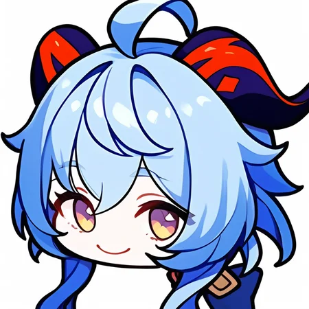 simple background,white background,ganyu \(genshin impact\),portrait,chibi,,smile,1girl, <lora:PCR-Q pony>, (score_9,score_8_up,score_7_up,score_6_up,score_5_up,score_4_up)