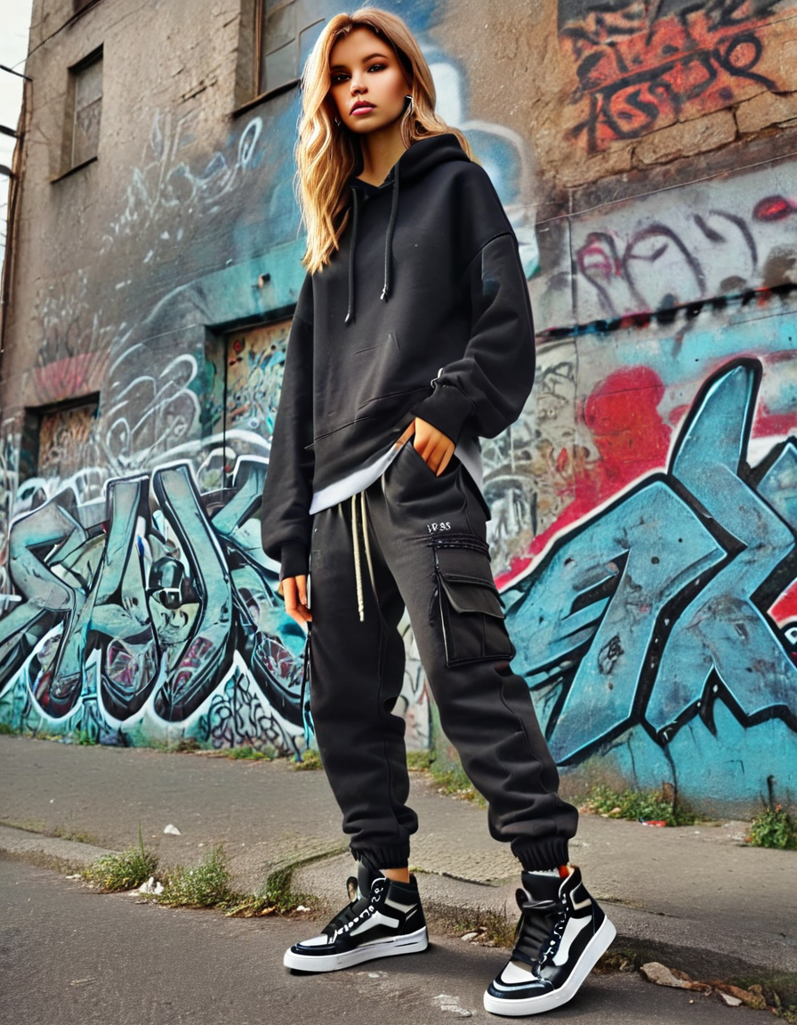 cinematic still 2000sfashionlora, 1girl, graffiti, pants, shoes, hood, blonde hair, hoodie, long hair, drawstring . emotional, harmonious, vignette, 4k epic detailed, shot on kodak, 35mm photo, sharp focus, high budget, cinemascope, moody, epic, gorgeous, film grain, grainy, 2000sfashionlora, 1girl, graffiti, pants, shoes, hood, blonde hair, hoodie, long hair, drawstring, intricate, elegant, highly detailed, dramatic light, illuminated, sharp focus, cinematic, full color, inspired very coherent, iconic, fine detail, perfect composition, aesthetic, extremely inspirational, unique, beautiful, creative, positive, glowing