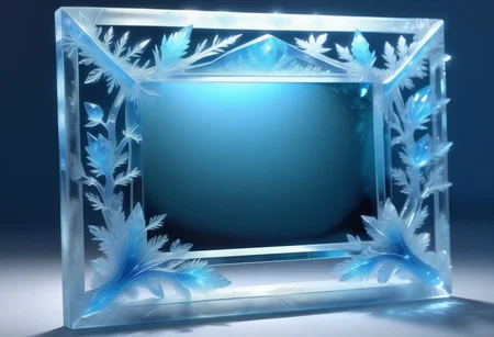 a picture frame made out of Jed-Blmicry,  <lora:BioIceCrystalStyle-000006:0.7>, masterpiece, full of details,