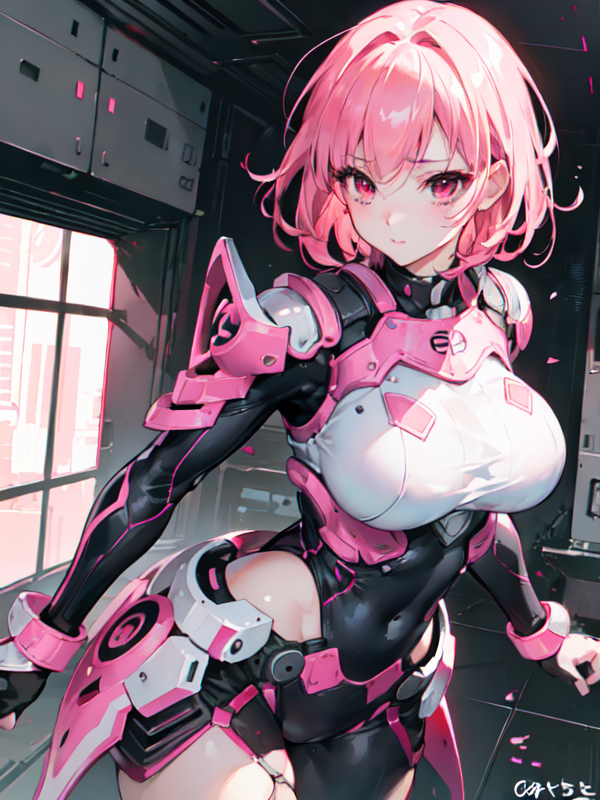 <lora:edgHaloArmors:0.8> , pink armor girl, edghalo_armor , power armor, Laser power gun, 
,(1girl:1.3, solo:1.3), focus girl, female focus, close-up, (((medium hair:1.3), short bang, pink red hair, floating hair novafrogstyle)), beautiful detailed girl, detailed fingers, extremely detailed eyes and face, beautiful detailed nose, beautiful detailed eyes,
mixes realistic and fantastical elements, vibrant manga, glassy translucence, vibrant illustrations, perfect(face ,eyes ,nose), huge breasts, thick thighs, wide hips, small waist, tall, glossy pink lips, light red black pony tail hairs, red eyes, sexy smile , blushing,
(RAW photo, best quality), (realistic, photo-realistic:1.5), extremely detailed, CG, unity , 8k wallpaper, Amazing, finely detail, (masterpiece:1.5, best quality), realistic, (real picture, intricate details, depth of field), dynamic posture,