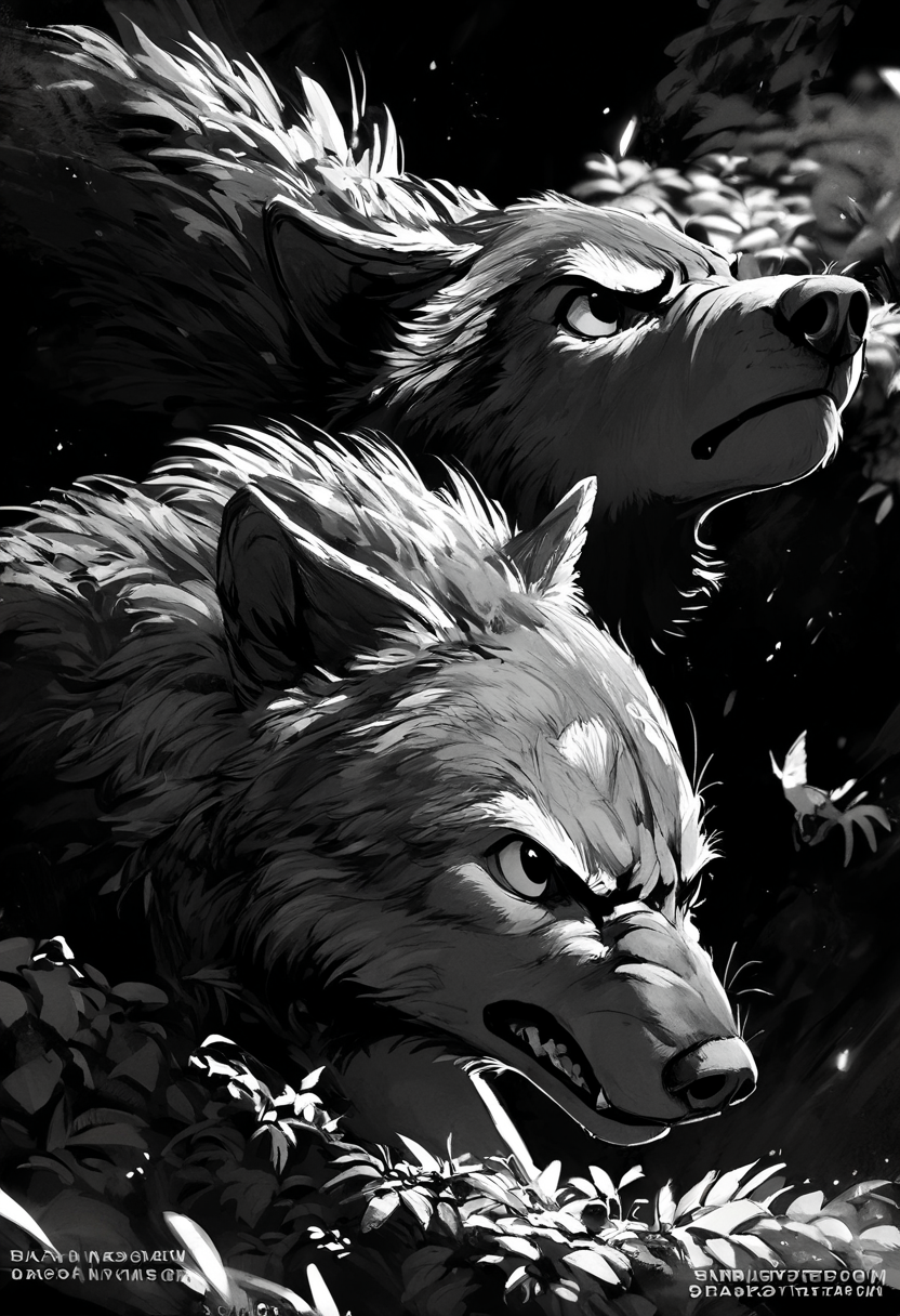 safe_pos, score_9, score_8_up, score_7_up, bl4ckteagan, running from an angry wolf, in dark forest background, (sketch:0.6), greyscale, black background,
<lora:Blackteagan_-_v2:1>, <lora:Expressive_H:0.5> Expressiveh