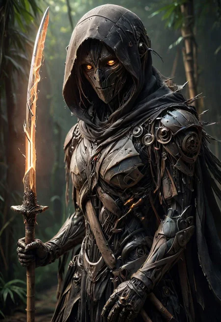Super Closeup Portrait, Create a neon-pastel dystopian description capturing the essence of a slender busty Cyborg wearing a boldly patterned torn Shadow linen hooded Cape and Large round Rice picker hat, It gazes directly at the camera, extending his arm with His Bamboo katana sword and bamboo shield. . The surreal scene is further enhanced as her long hair seamlessly merges with the vibrant background.
raw photo, a vibrant spectral neon sunset landscape, photorealistic, high detailed texture, 8k uhd, dslr, soft lighting, high quality, film grain, Fujifilm XT3, highly detailed photography, (muted colors, cinematic, dim colors, soothing tones:1.2), vibrant, insanely detailed, hyperdetailed, (dark shot:1.2), (vsco:0.3), (intricate details:0.9), (hdr, hyperdetailed:1.2)
atmospheric haze, Film grain, cinematic film still, shallow depth of field, highly detailed, high budget, cinemascope, moody, epic, OverallDetail, gorgeous, 2000s vintage RAW photo, photorealistic, candid camera, color graded cinematic, eye catchlights, atmospheric lighting, skin pores, imperfections, natural, shallow dof